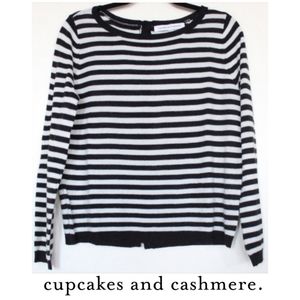 Cupcakes & Cashmere Back Button Sweater Top